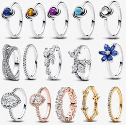 Ontwerper Trouwringen voor Vrouwen Kerstvakantie Cadeau Gooi fit Pandoras Disnes Mickes Minnis Mouse Sprankelende Eternity Ring Mode Luxe Nieuwjaar Sieraden