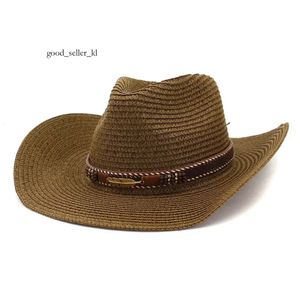 Designer Western Cowboy Hat pour femmes hommes hommes chapeau de paille avec des perles de plumes en alliage Summer Beach Fashion Cap panama chapeau haut de qualité 872