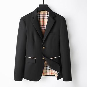 Designer Western Wear Blazers Blazer Fall Fall Luxury Coat Slim Fit Plaid Geometric Patchwork Coat Mens Robe Suit M-3XL