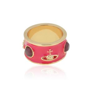 Designer Westwoods a Niche Luxury King Couple Ring Replica ENAMEL PEARL DROP GLAZE FEMME Nail