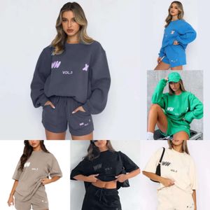 Diseñador White Women Spack Spacks Dos piezas Sets cortos de sudor Sweats Sweet Hoodies Capianas sudaderas con sudadera Camiseta suelta Sport Woman Ropa