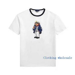 Designer en gros 2037 T-shirts pour hommes été nouvelle mode décontractée haut de gamme pour hommes col rond imprimé polos à manches courtes chemise 100% coton S-3XL