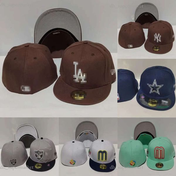 Designer Gros Baseball S Chapeaux ajustés Casquettes de maille de broderie réglables Casquettes New Era Toutes les équipes Sports de plein air Cap Taille 7-8