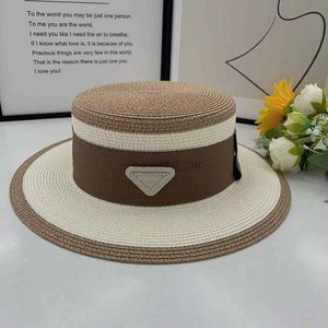 Designer brede rand hoeden emmer hoeden hepburn kleur matching platte top hoed dames zomer zon hoed Franse hoed strand zon hoed tij caps
