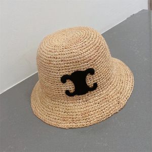 Designer brede rand voor mannen dames mode klassieke stro hoed zomer sunhat reizen outdoor caps solis kleur vizieren casual caps emmer hoed g245229ys