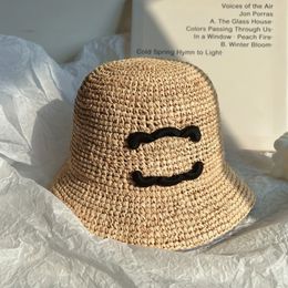 Ontwerper hoeden met brede rand Luxe verstelbare strohoed Opvouwbare handgemaakte strandhoed voor vakantie Zonneschermpetten voor uitstapjes