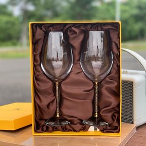 Designer wijnglazen diamant kristal hoog glas champagne glas rode wijn glas geschenkdoos set