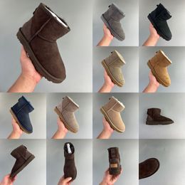 Designer hiver Australie chaussures pour hommes et femmes bottes classiques uggly fourrure tasman pantoufle tazz graines de moutarde en peau de mouton taille35-45