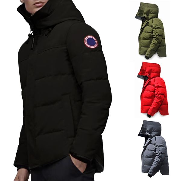 Diseñador Winter Down Jacket Canadá Hombres Mujeres Canadian Fashion Tendencia con capucha Parkas Goose Amantes de calidez espesada Feather Costa de abrigo al aire libre