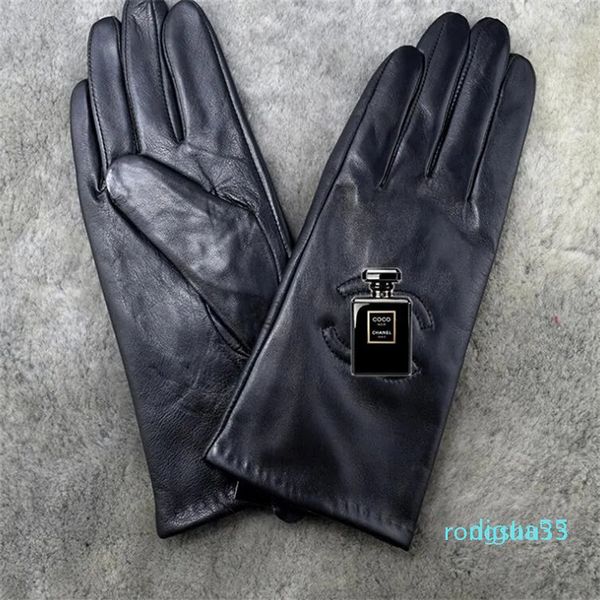 Designer hiver fourrure luxe cuir Softs gants de mode treillis lapin doux chaud en peau de mouton Sexy conduite Locomotive gants de cavalier