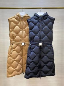 Designer winterjas dames heren en dames geborduurde badge luxe puffer jas lange capuchon vest maat 0/1/2