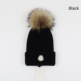 Designer hiver tricot Bonnet seau chapeau femmes gros tricot épais chaud Bonnet Pom Pom chapeau femme Bonnet casquettes 10 couleurs