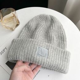 Designer Winter Gebreide Muts Wollen Muts Vrouwen Gebreide Dikke Warme Mutsen Hoeden Vrouwelijke Motorkap Beanie Caps