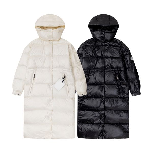 Designer Winter Mengjia Hotted Down Jacket Jacket Mesdames Fashion Fashion Warm Broidered Long White Goose Down