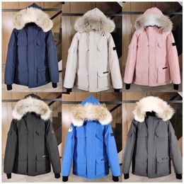 Diseñador de invierno para hombre chaquetas de plumón Homme Puffer rompevientos al aire libre prendas de vestir exteriores con capucha Fourrure Manteau Down chaqueta canadiense abrigo Hiver Parka Doudoune ganso yh2