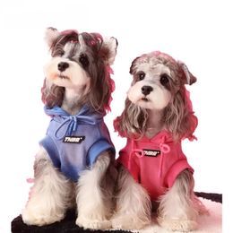 Designer Winter Warm Pet Dog Hoodie Coat Sweater Jacket Kleding voor kleine middelgrote honden Schnauzer French Bulldog Bichon YHC134 240511