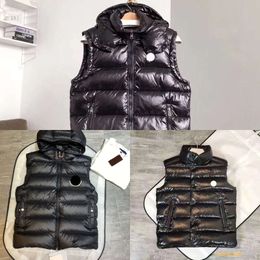 Designer winter dames donsjack vest met capuchon heren vest Europa en Amerikaanse stijl vesten tops kwaliteit merk parka's mode hombre maat 1--5