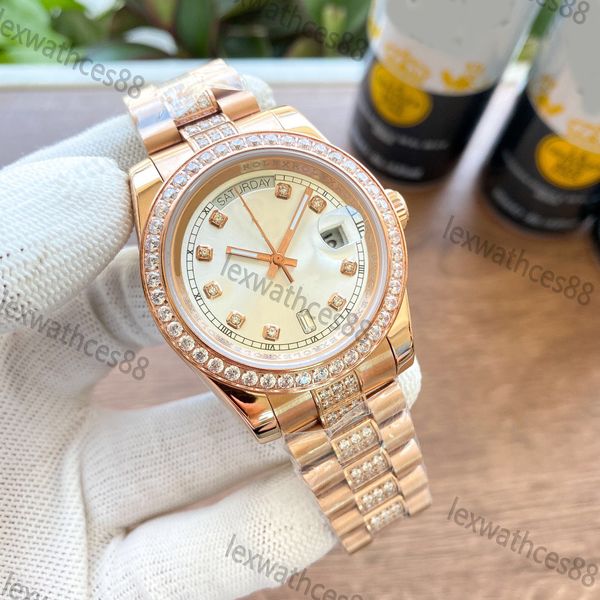 Diseñador con caja original Reloj de alta calidad 41 mm Presidente Cristal de zafiro Movimiento asiático Sra. Mecánico Relojes automáticos para hombre