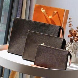 Designer Woman Bag Handtas Portekoppeling Wallet Toilet Pouch Cosmetische koffers Women Fashion Flower Checkers245U