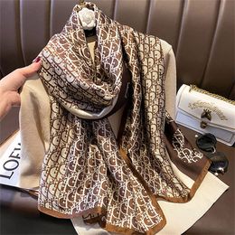 Designer Woman Cashmere Scarf Men and Women Winter sjaals dames sjaals grote letterpatroon wol lange wraps print pashminas ppp