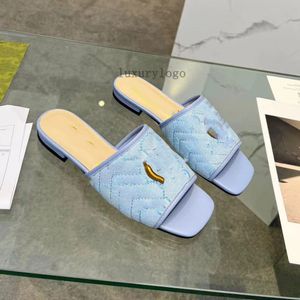 Designer vrouw G Dames leren pantoffels Dames Sandalen Slide Sandaal Platform Slipper Chunky 2.4