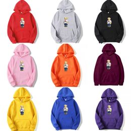 Designer Woman Polo Tech Fleece Hoodies Letter Drukbeer Beer lange mouwen sweatshirts man modemerk hoodies pullover buitenshuis winter hoodies