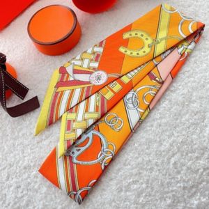 Designer Woman Silk Scarf Soft Headband Woman Head Scarf Designer HeadScarf Classic Handtas Scarf Hoogwaardige zijde Materiaal Maat 8*120 cm