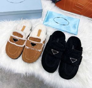 Designer Femme Pantoufles Mode Luxe Chaud Mousse À Mémoire Daim Peluche Shearling Doublé Slip sur Intérieur Extérieur Sabots Maison Femmes Sandales en jachère Chaussures de haute qualité