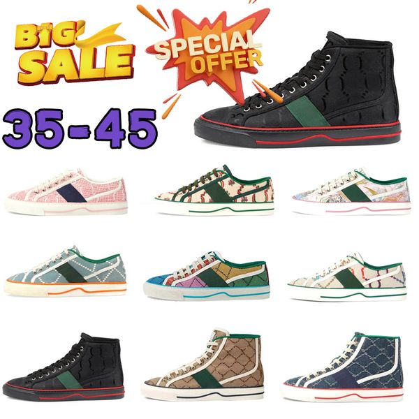 Designer Woman Tennis Chaussures 1977 Canvas Man Shoes Green and Red Stripe Stripe Rubber Sole Stretch Cotton Low Platform Sneaker avec