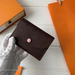 Livraison gratuite Designer femme portefeuille porte-cartes clés en espèces pièces de monnaie sac à main avec boîte fleurs lettres grille en gros