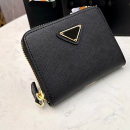 Designer femme portefeuille sac à main femmes homme boîte originale en cuir véritable luxe noir mini portefeuilles mode lettres classiques triangle marque motifs de fleurs