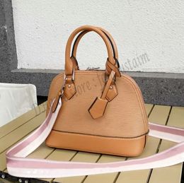 Designer Women Alma BB Shell Crossbody Bag Paris Brand Iv Water Ripple Leather Tote Sacs à main à bandoulière Wave Pattern Shopping Totes Sac à main Luxurys Designers