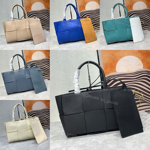 Mujeres Arcos Intreccio Weave Tote Designer Bag Italia Brand Leather Shopping Bolsos Lady Gran capacidad Basket Totes Bolso Monedero Bolsos de lujo