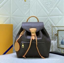 Mochila de diseñador para mujer, bolso de mujer, mochila, billetera de lona, bolso para mujer y niña con letras de flores, código de serie