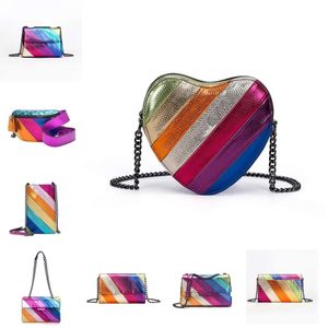 Designer Femmes sac coeur sacs couleurs coutures sac crossboda