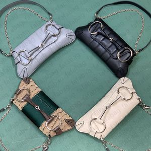 Diseñador Bolso de mujer Horsebit Chain Luxurys Designers Diseñadores Bolso de hombro Letras de moda Llavero Bolso de mujer Cuero genuino Crossbody Hangbags Totes