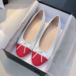 Designer Women Ballet Flat Heel Shoe Paris Vintage Fashion Bow Woolen Tweed Office Loafer Sandal Dance Sandals 2022
