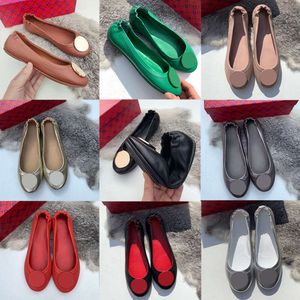 Diseñador Mujer Zapatos de ballet Sandalias planas Zapatos de vestir Moda Lazy Casual Mocasines Fiesta Cuero de lujo Punta redonda Zapatos de vestir para mujer con caja 524