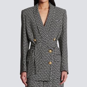 Veste blazer de styliste pour femmes, manteau, vêtements classiques, Slim, business, haut avec ceinture, printemps automne