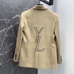 Designer Femmes Blazer Jacket Coat Set Woman Retro Style Letters Wool Blend New Slewing Tops SML