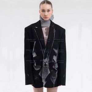 Designer Femmes Blazer Jacket femme Classic Lettres Modèles tridimensionnels Printemps Nouveaux sommets