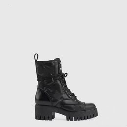 Designer Mulheres Botas Território Flat Ranger Botas de Salto Alto Wonder Flat Combat Boots Zip Martin Tornozelo Suave Debossed Couro de Bezerro e Lona Bota de Inverno Tamanho 35-42