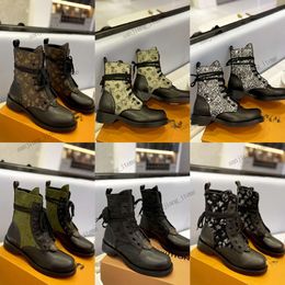 Designer Dames Laarzen Wonderland Platte Ranger Combat Boot Vintage Parijs Metropolis Enkellaars Leer Territory Winter Sneaker Moto Biker Chelsea Trainer Booties