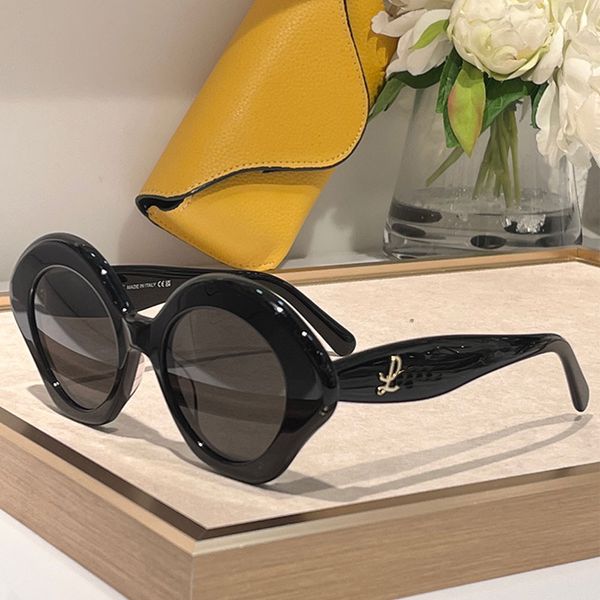 Gafas de sol con lazo para mujer de diseñador Logotipo dorado en los brazos Gafas de sol con lazo para mujer a la moda decoración 100% protección UVA/UVB 40125 Gafas de sol