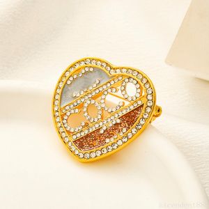Designer Women Brand Broche Diamond Letter Broches Pin Fashion Jewelry Accessories Gift ES