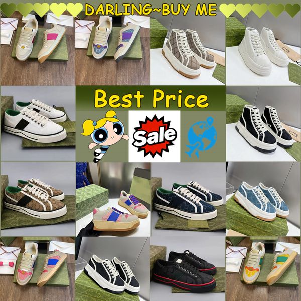 Designer Femmes Chaussures décontractées Sneaker Canvas Chaussures de chaussures de tennis Cool Red Green Lace-Up Flatform Classic Couples New Trendy Best Fashion Athleisure Brand 2024