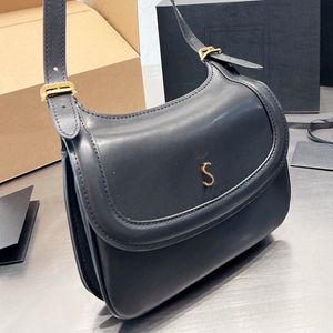 Designer Femmes Charlie Calfskin Cuir Selle Sac Italie Marque De Luxe Y SSL Cowhide Bandoulière Taille Sac À Main Dame Sangle Réglable Satchel Sacs À Bandoulière 23cm