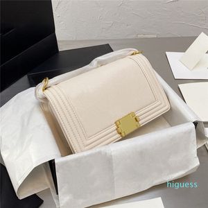 Designer- Women Classic Bag Fashion Line V-Stitch Chain Gold Hardware Small Flap Square Crossbody Bags Handtassen