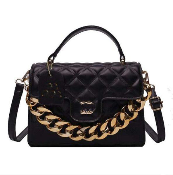 Designer- Femmes Sac à rabat classique Sac à main Lady Black Gold Chain Bandoulière Messenger CC Haute qualité