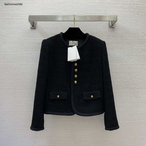 designer damesjas met lange mouwen overjas van hoge kwaliteit damesmode Knoopversiering v-hals zak gebreid jasje 15 december 11